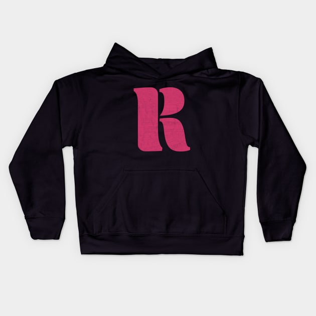 Pink Alphabet R Kids Hoodie by Mumgle